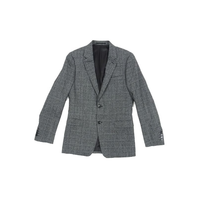 Theory Men's Gansevoort Windowpane Plaid Regular Fit Sport Coat - Charcoal